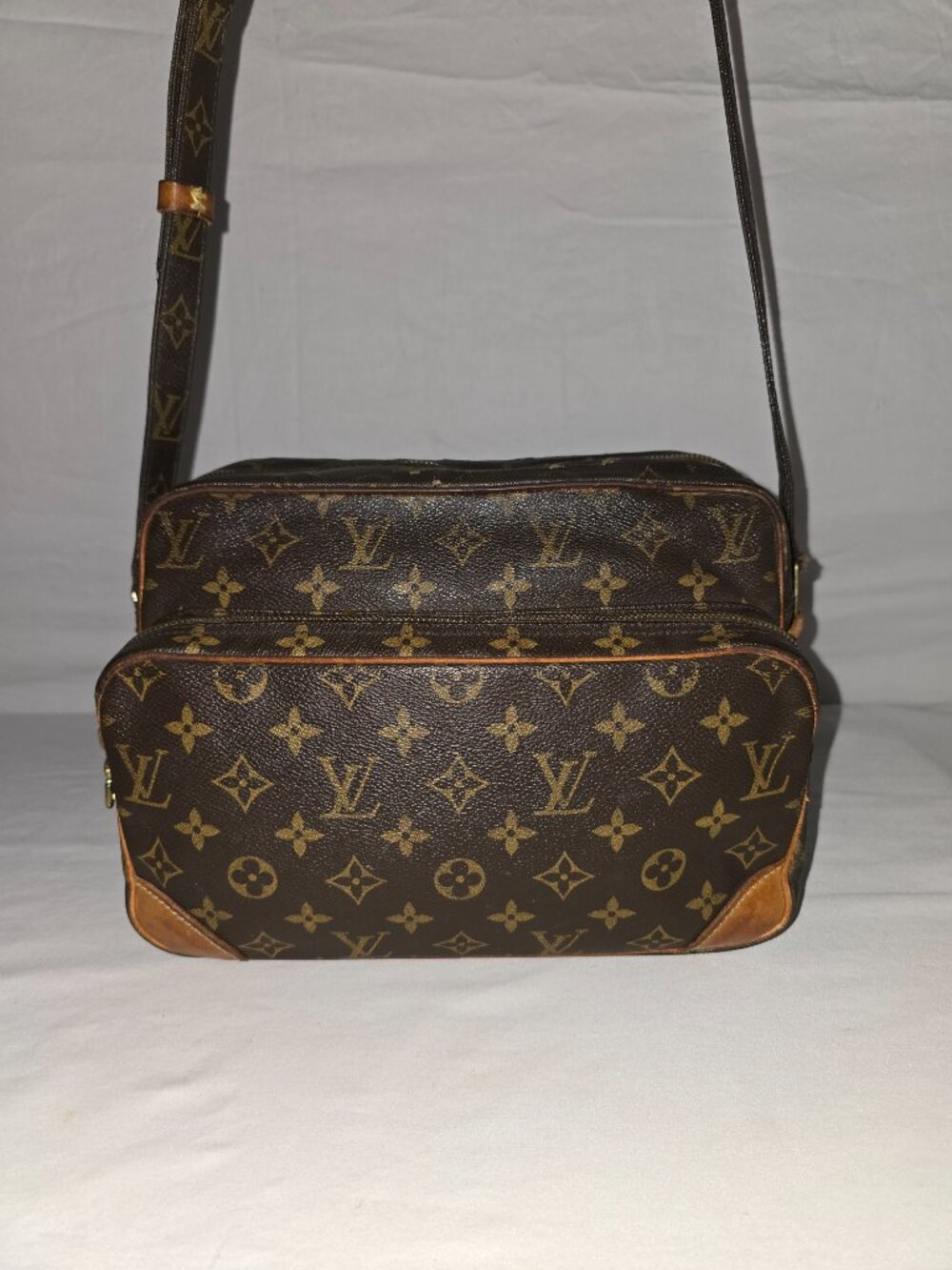 Vtg Louis Vuitton Nil Monogram Canvas Reporter Shoulder Bag Authentic AS IS - Picture 2 of 16